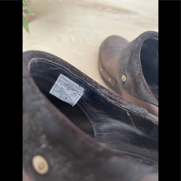 Merrell slip on brown suede leather clogs - Picture 8 of 9